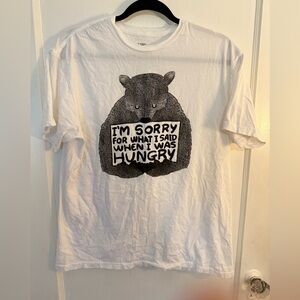Threadless White Bear Graphic Tee size L